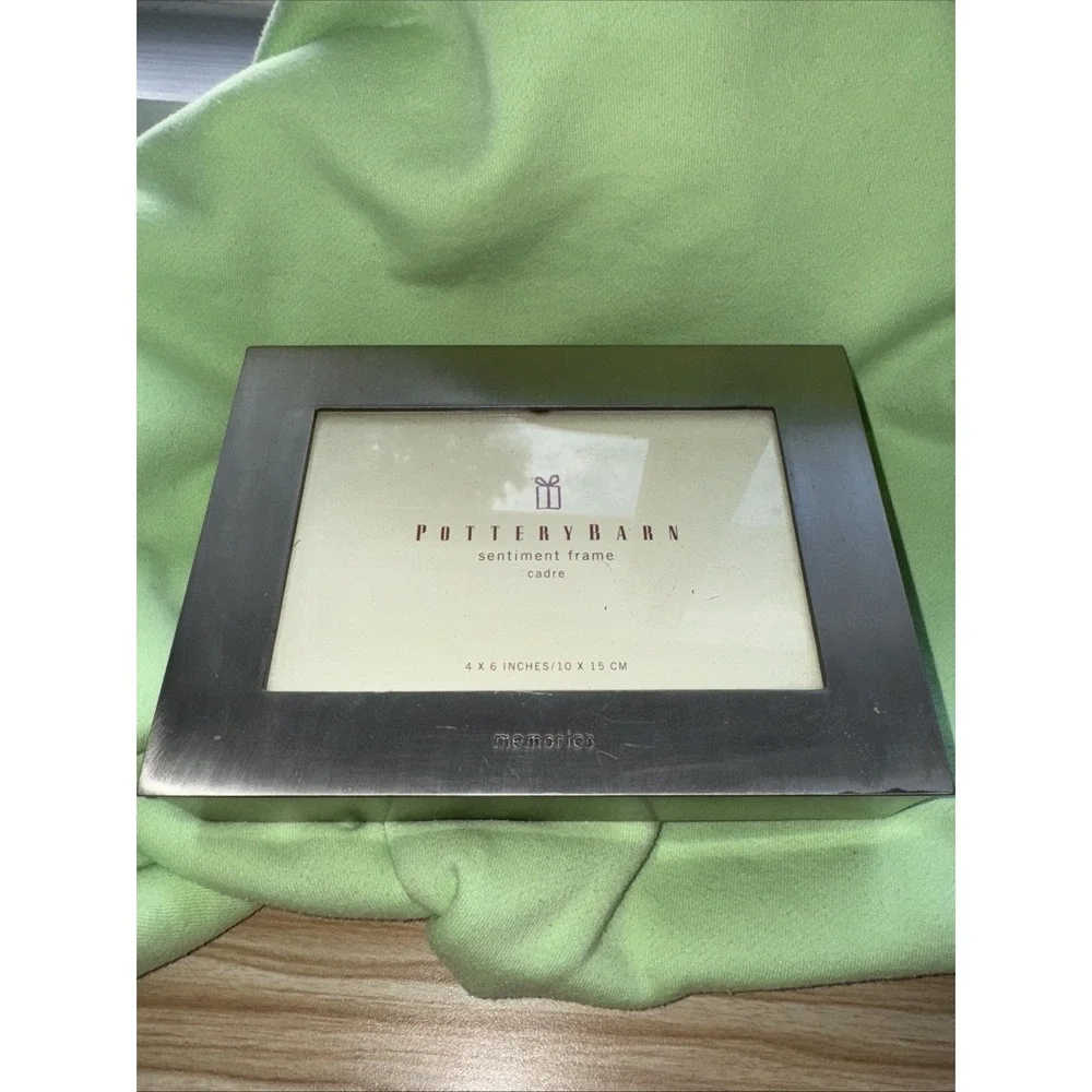 Pottery Barn Sentiment Frame 4x6 Memories Box Picture Frame